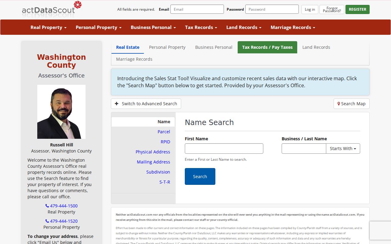Springdale street directory Washington County property search