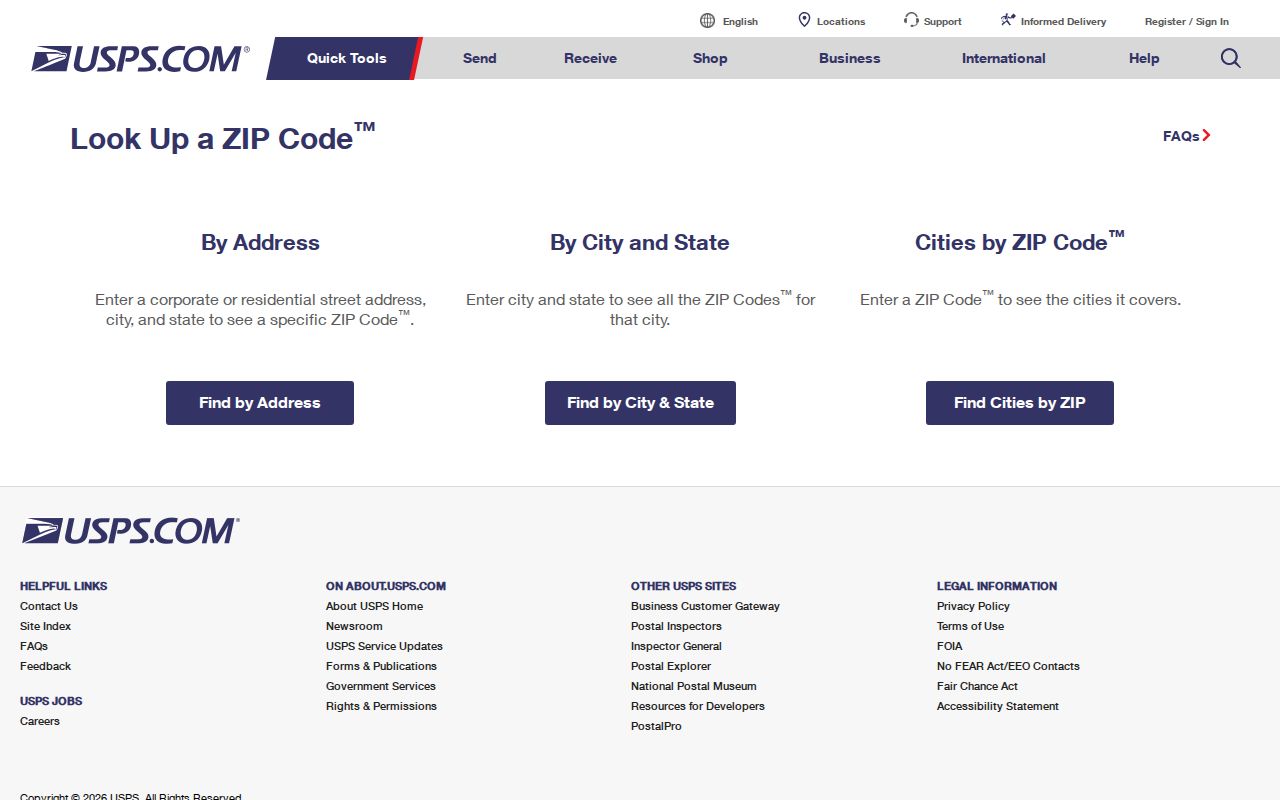 Springdale ZIP code directory USPS address lookup
